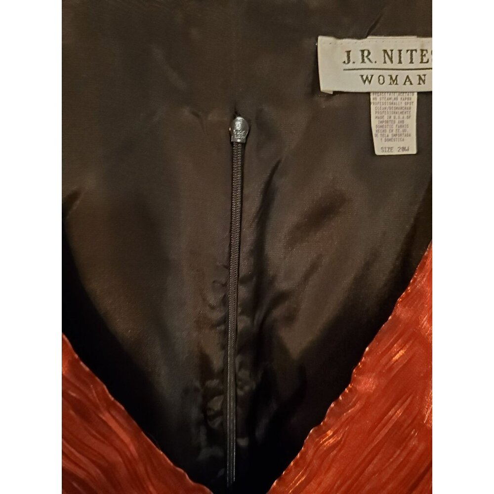 J.R Nites Women 20W Plus Size top Red New with Tags Zipper closure - Picture 5 of 10